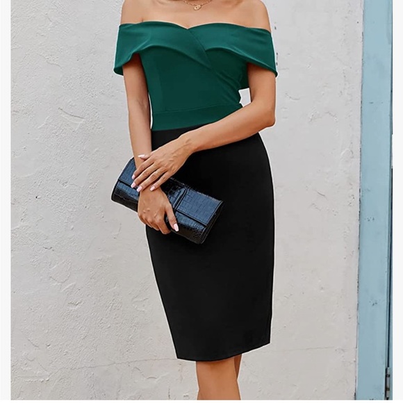 Bodycon Midi Cocktail Party Dress - Picture 3 of 4